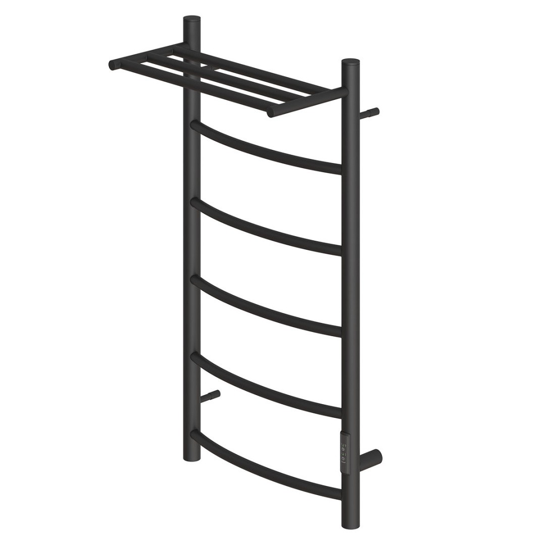 Приобрести полотенцесушитель электрический point 400х800 афина с полкой п5, черный pn04848pb