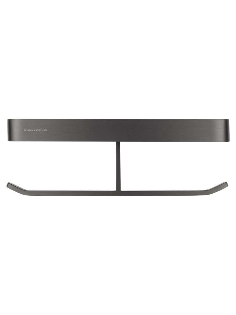 Приобрести двойной держатель для туалетной бумаги с полкой wonzon & woghand lotte, темный графит (ww-8356-bgm)