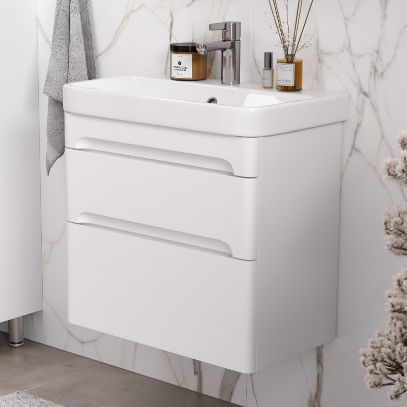 Приобрести equil тумба подвесная с раковиной nice 70 см, белая матовая tpnice70.2y-05