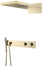 Boheme Душевая система Zodiac с термостатом, встраиваемая, золото 133-G