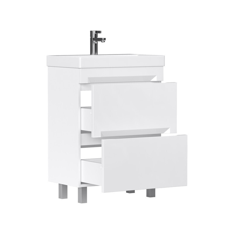 Приобрести equil тумба напольная с раковиной corner 60 см, белая tpcrnr60.2y-06