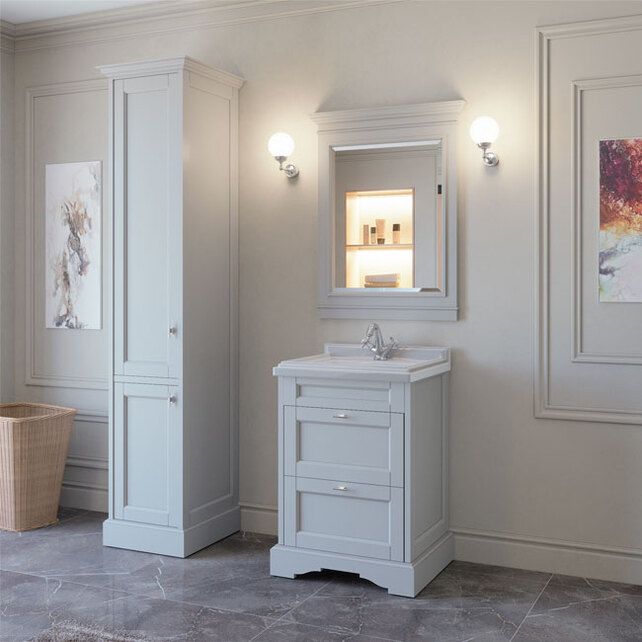 Приобрести caprigo тумба с раковиной greenwich 60 см, белая, эмаль