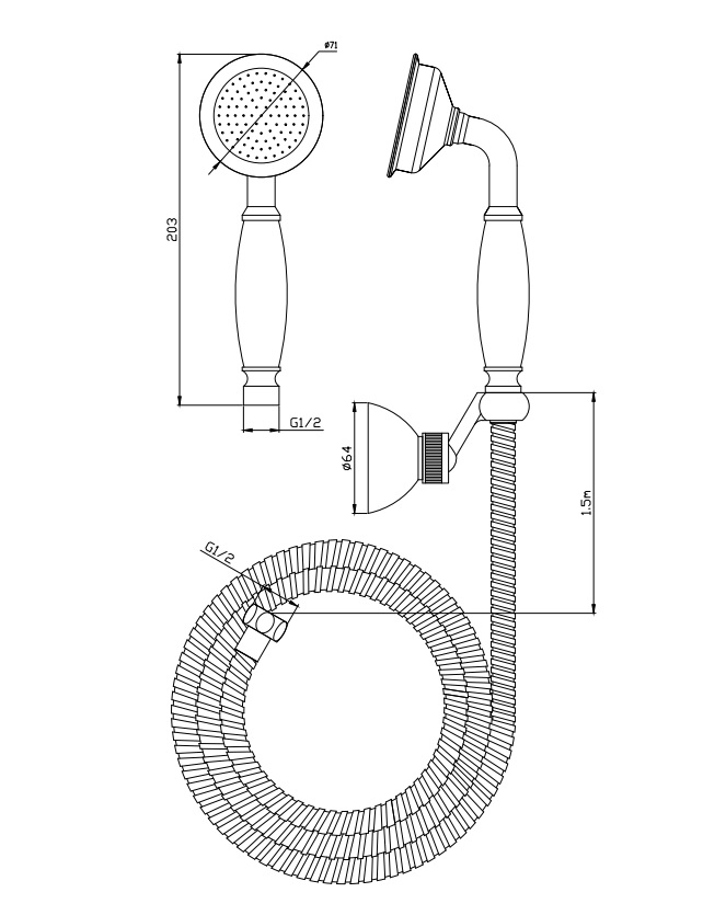 Приобрести cezares душевой гарнитур lira-m-def2-02-bi
