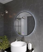 Grossman Зеркало с подсветкой Cosmo Норма Black 80х80 см, с подогревом, черное 1980802