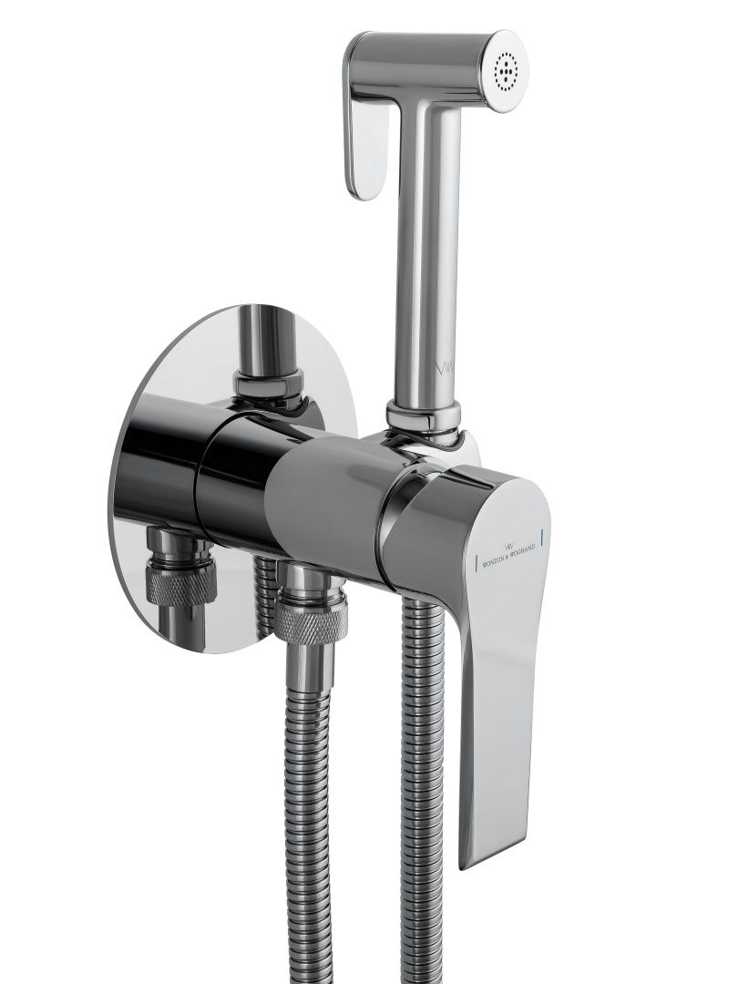 Приобрести смеситель с гигиеническим душем встраиваемый wonzon & woghand brilliant, хром (ww-88829079-cr)