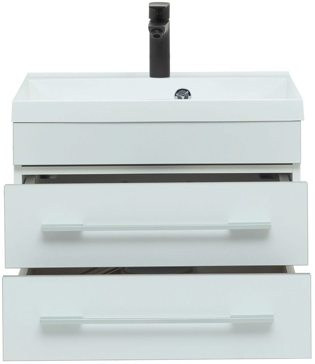 Приобрести aquanet тумба с раковиной верона 58 см, белая (подвесная 2 ящика)