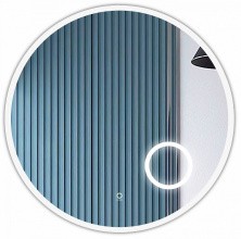 Azario Зеркало D800 80х80 см, белый, с подсветкой, сенсорный выключатель, диммер AZ-Z-006ALM