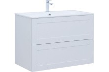 Aquanet Тумба с раковиной Терра 90 см, белая матовая