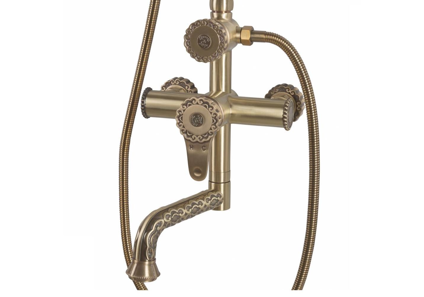 Приобрести bronze de luxe windsor 10120r, бронза душевая система для ванны