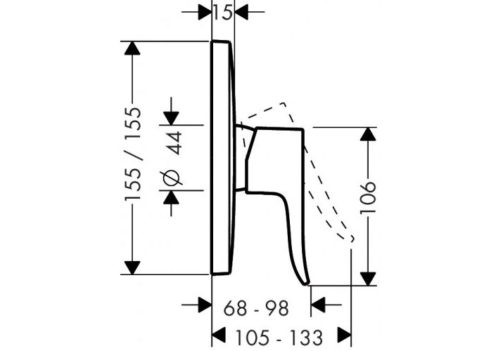 Приобрести смеситель для душа hansgrohe metris 31456000