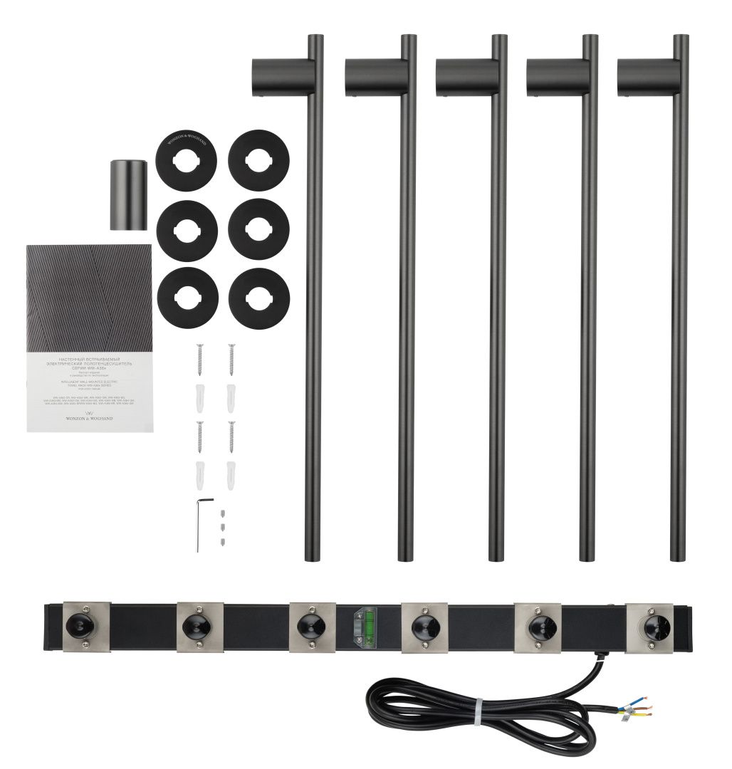 Приобрести полотенцесушитель электрический встраиваемый wonzon & woghand dortmund, темный графит (ww-a365-gm)