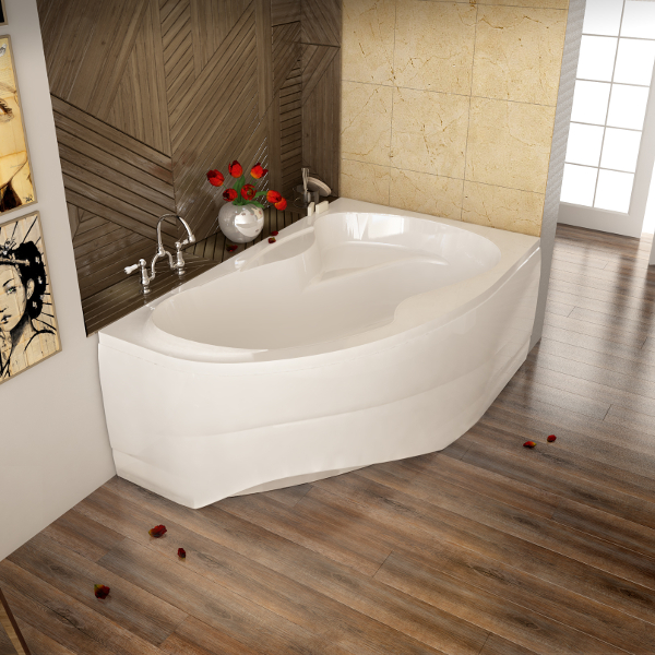 Приобрести mirsant ванна акриловая ливадия 160*100 см, белая, правая ут000019630