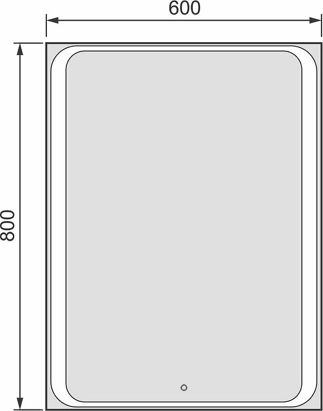 Приобрести jorno зеркало modul 65 см, с подсветкой, белое