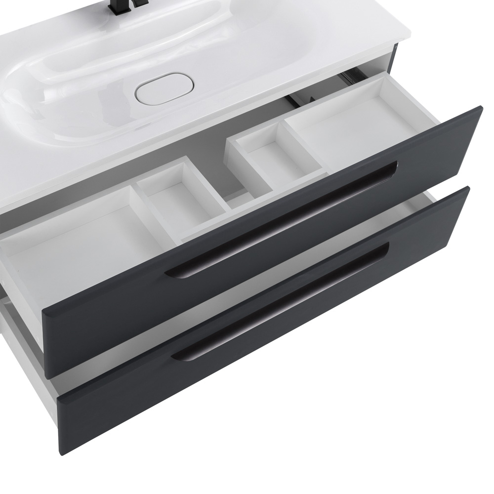 Приобрести cezares тумба подвесная с раковиной eco 120 см grafito, графит eco-1200-2c-so-gr-p