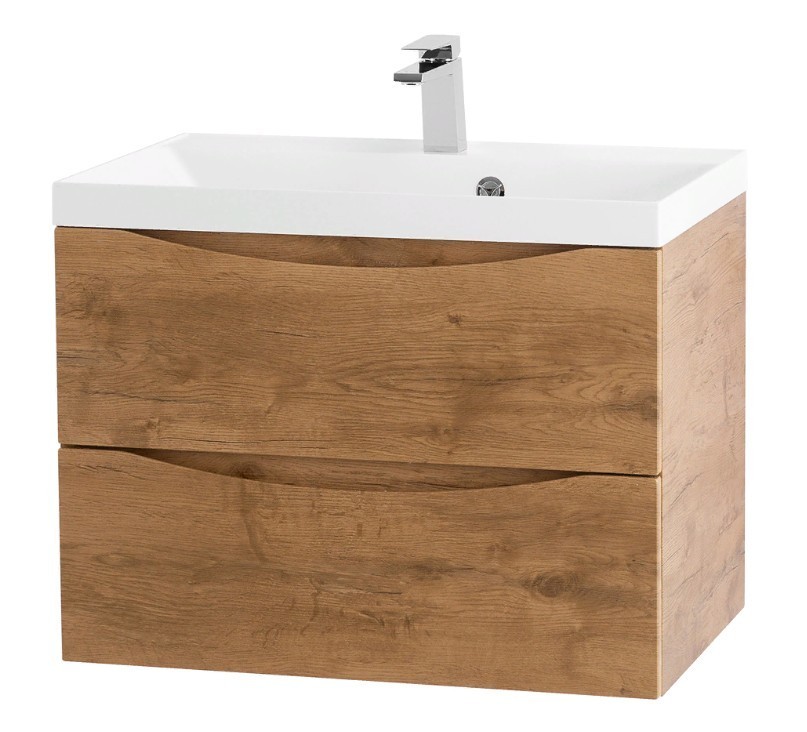 Приобрести тумба подвесная с раковиной belbagno marino-700-2c-so-rn-p 70 см, rovere nature