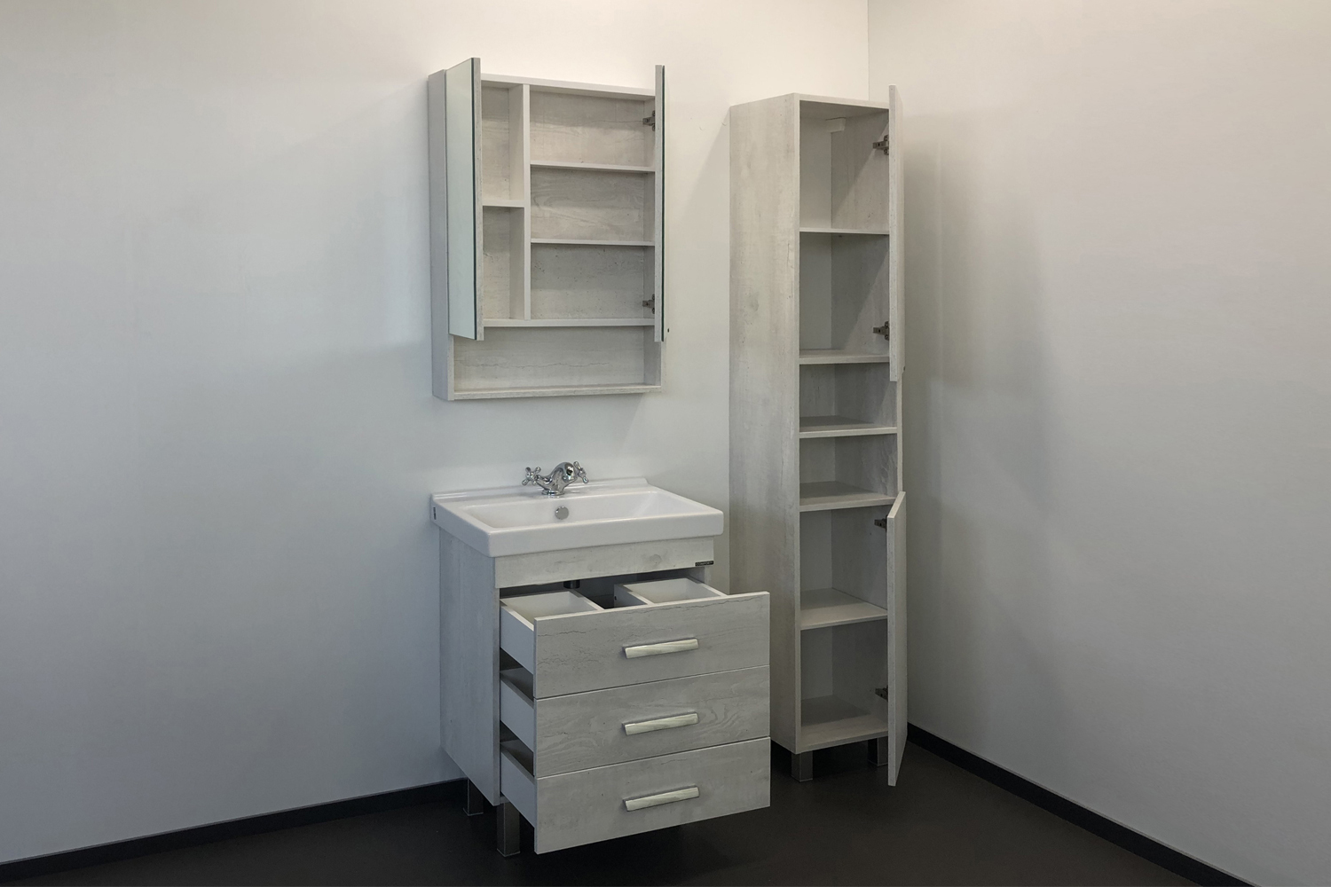 Приобрести сomforty тумба с раковиной "никосия-60н" дуб белый