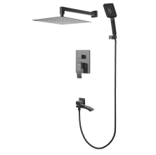 Grocenberg Встраиваемая душевая система, черная матовая GB5007BL