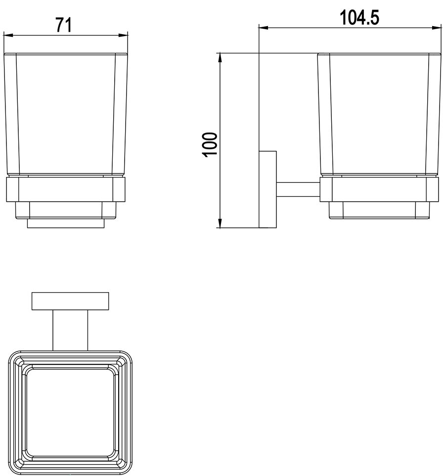 Приобрести стакан для зубных щеток timo selene 17033/17 золото матовое