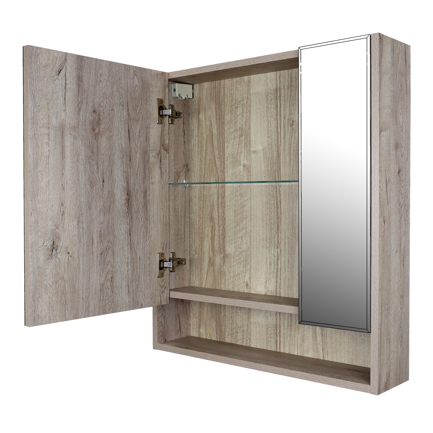 Приобрести loranto зеркало-шкаф глория 60 620х145х700 левый, дуб кантри (cs00090156)