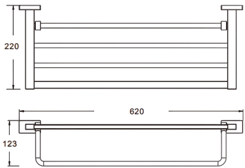Приобрести полотенцедержатель с полкой vieir v5019c черный