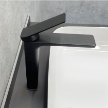 Comforty Высокий смеситель для раковины 29 см, черный матовый, FC071B-CMT