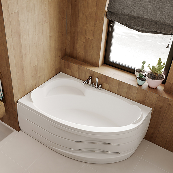 Приобрести mirsant ванна акриловая массандра 170*110 см, белая, левая ут000049358