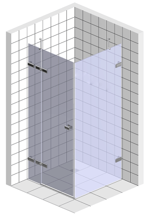 Приобрести душевое ограждение rgw le-44 100х90 см, прозрачное, 06124409-11