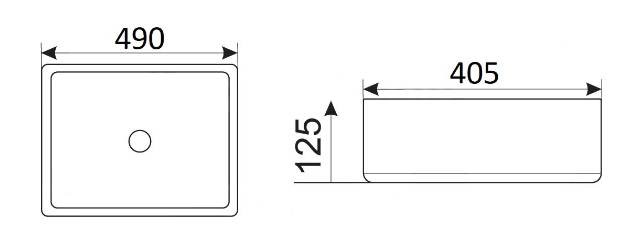 Приобрести раковина-чаша ceramalux 48 см 9132