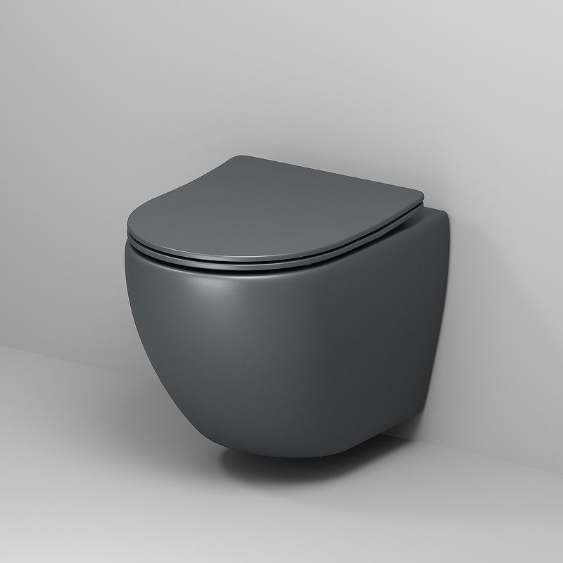 Приобрести grossman унитаз подвесной с крышкой дюропласт, микролифт, серый матовый gr-4455gms