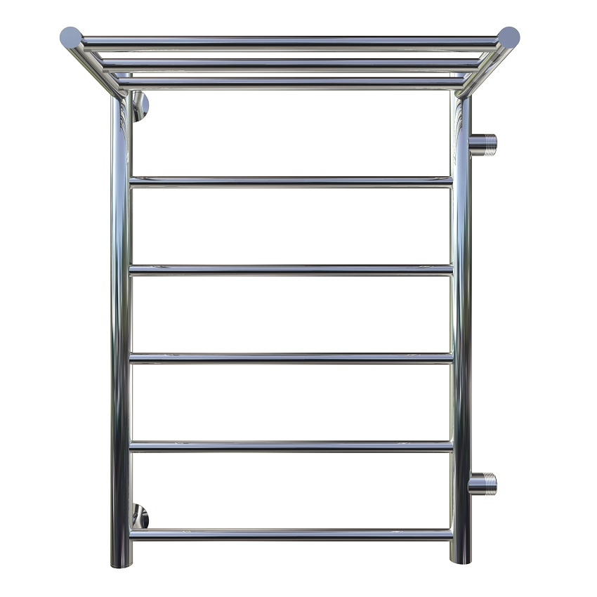 Приобрести тругор водяной полотенцесушитель аспект п6 400х800 мм r с полкой и боковым подводом, хром 00-00017333