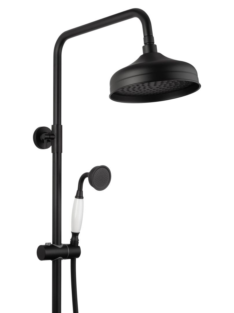 Приобрести душевая система с термостатом wonzon & woghand retro, черный матовый (ww-b3041-mb)