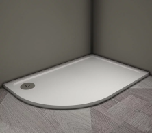 Veconi Душевой поддон Tezeo Stone 100x90 см, искусственный камень, белый TZ11R-10090A-01-19C3