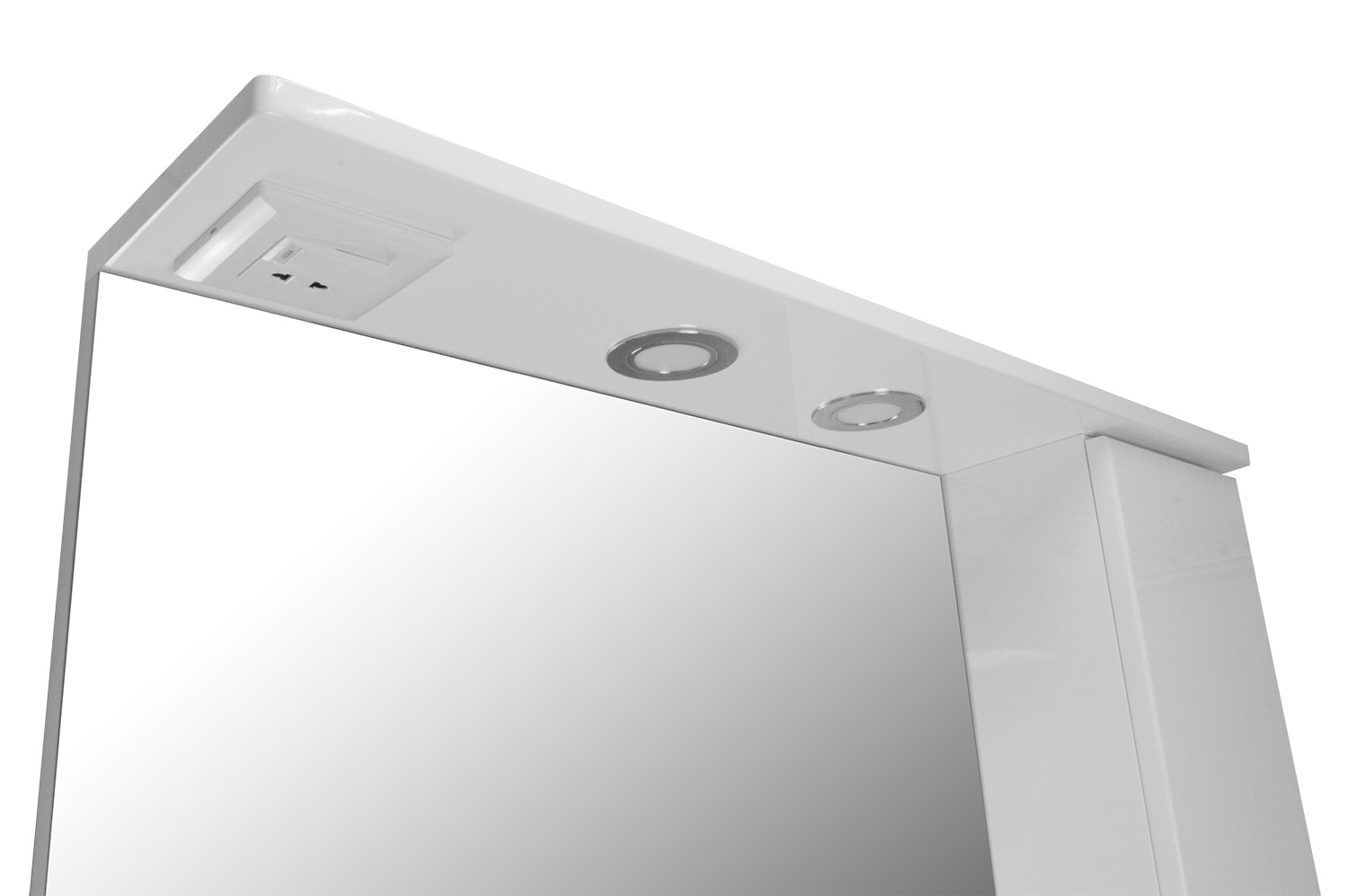 Приобрести loranto зеркало-шкаф karina 80 80х74 см, с подсветкой, правостороннее, белое (cs00086510)