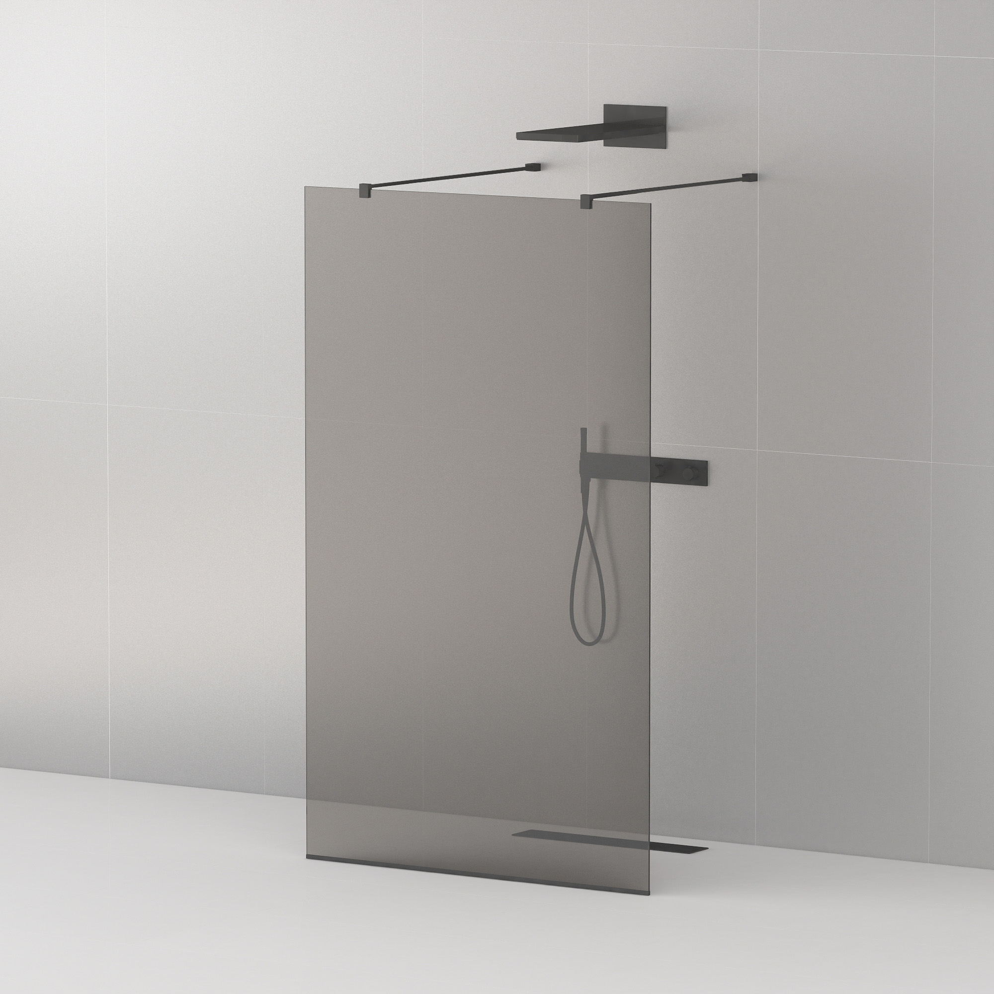 Приобрести cezares душевая перегородка liberta 90 см, серый\черный liberta-l-2-90-120-gr-nero