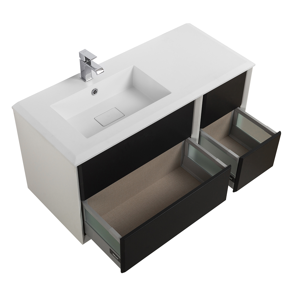 Приобрести cezares тумба подвесная с раковиной bellagio 106 см grafite, левостороняя, графит 54715