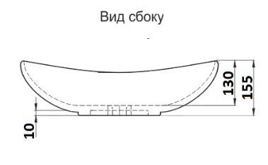 Приобрести раковина накладная ceramalux 61 см nc 7811asw