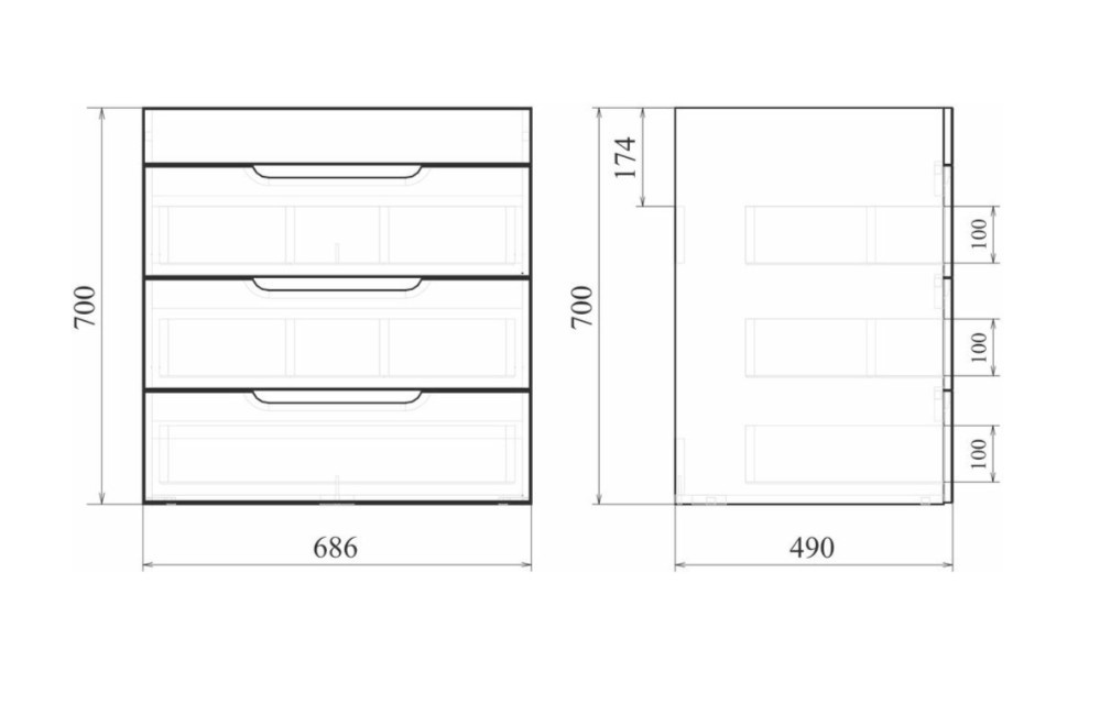 Приобрести mirsant тумба напольная soho quadro 70 см с раковиной deep 70 ут000089879