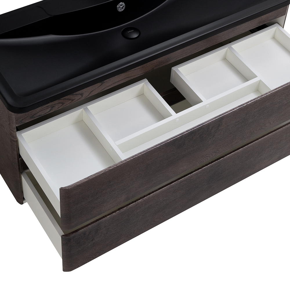 Приобрести belbagno тумба с раковиной albano 120 см, подвесная rovere nature grigio, чёрная раковина