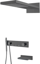 Boheme Душевая система Zodiac, встраиваемая, черный хром 132-2-SGM