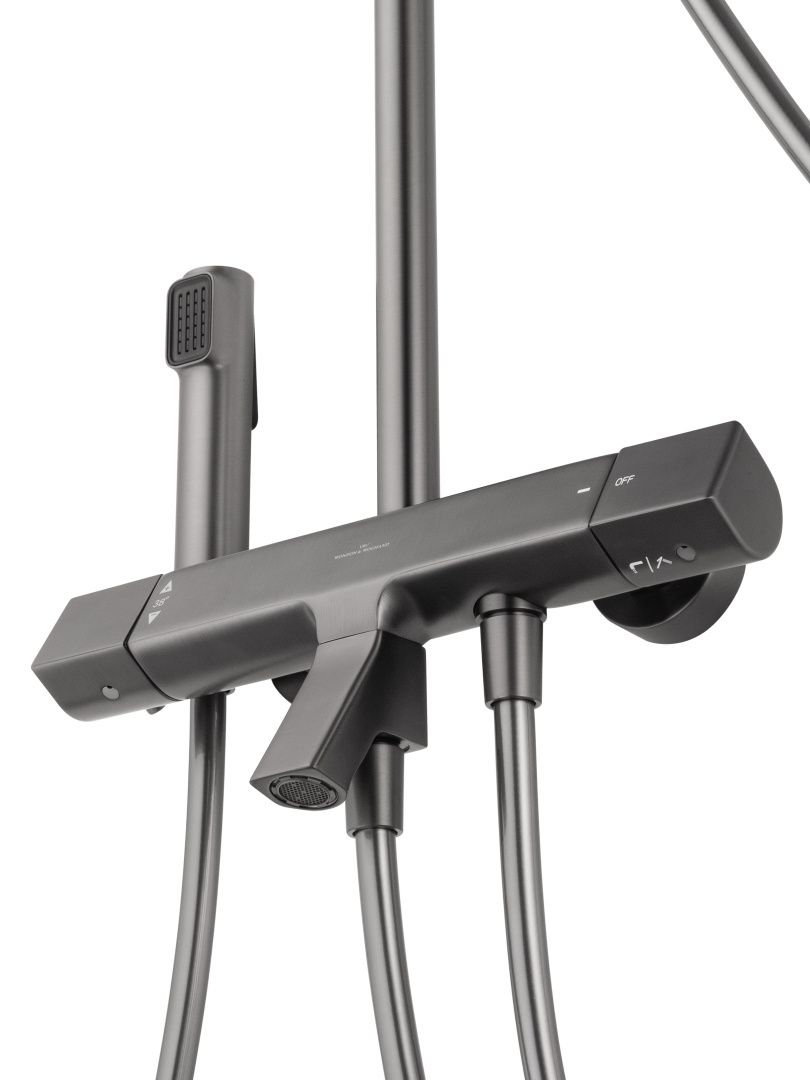 Приобрести душевая система с термостатом wonzon & woghand the one, темный графит (ww-b3094-bgg)