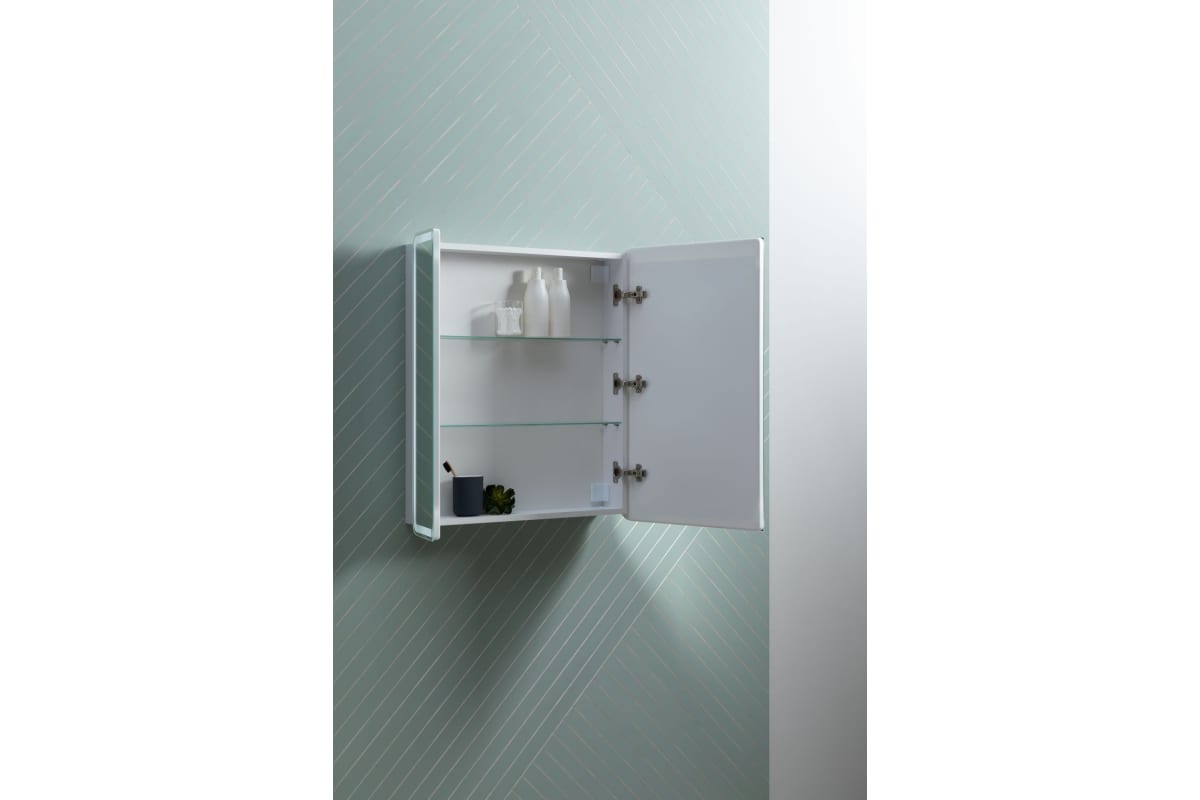 Приобрести aquanet зеркальный шкаф оптима 70 см, с led подсветкой