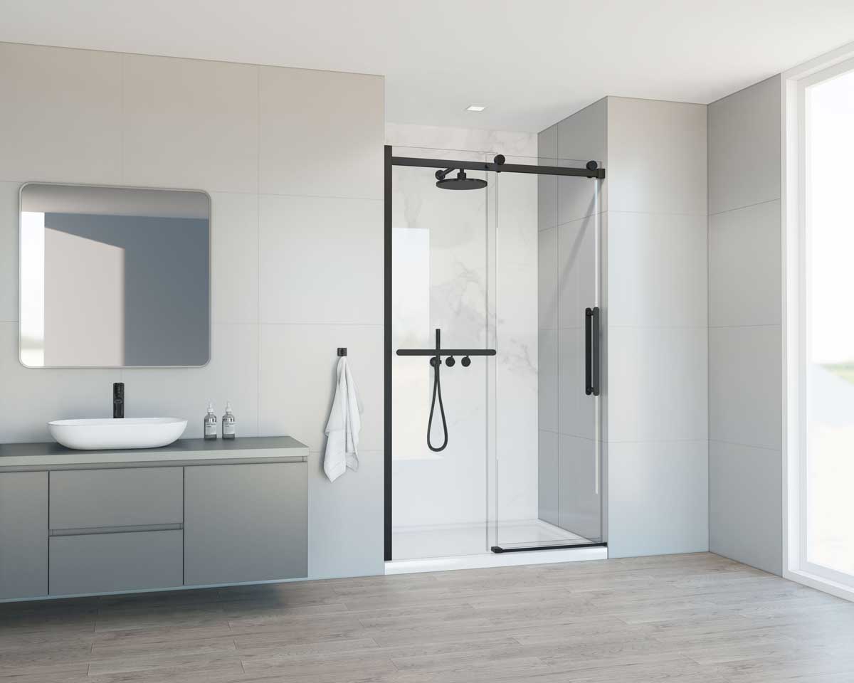 Приобрести vincea душевая дверь city 130 см, прозрачное, черный vds-1cs130clb