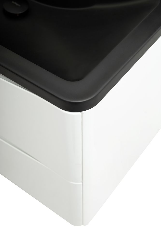 Приобрести belbagno тумба с раковиной acqua 100 см, подвесная bianco lucido, чёрная раковина