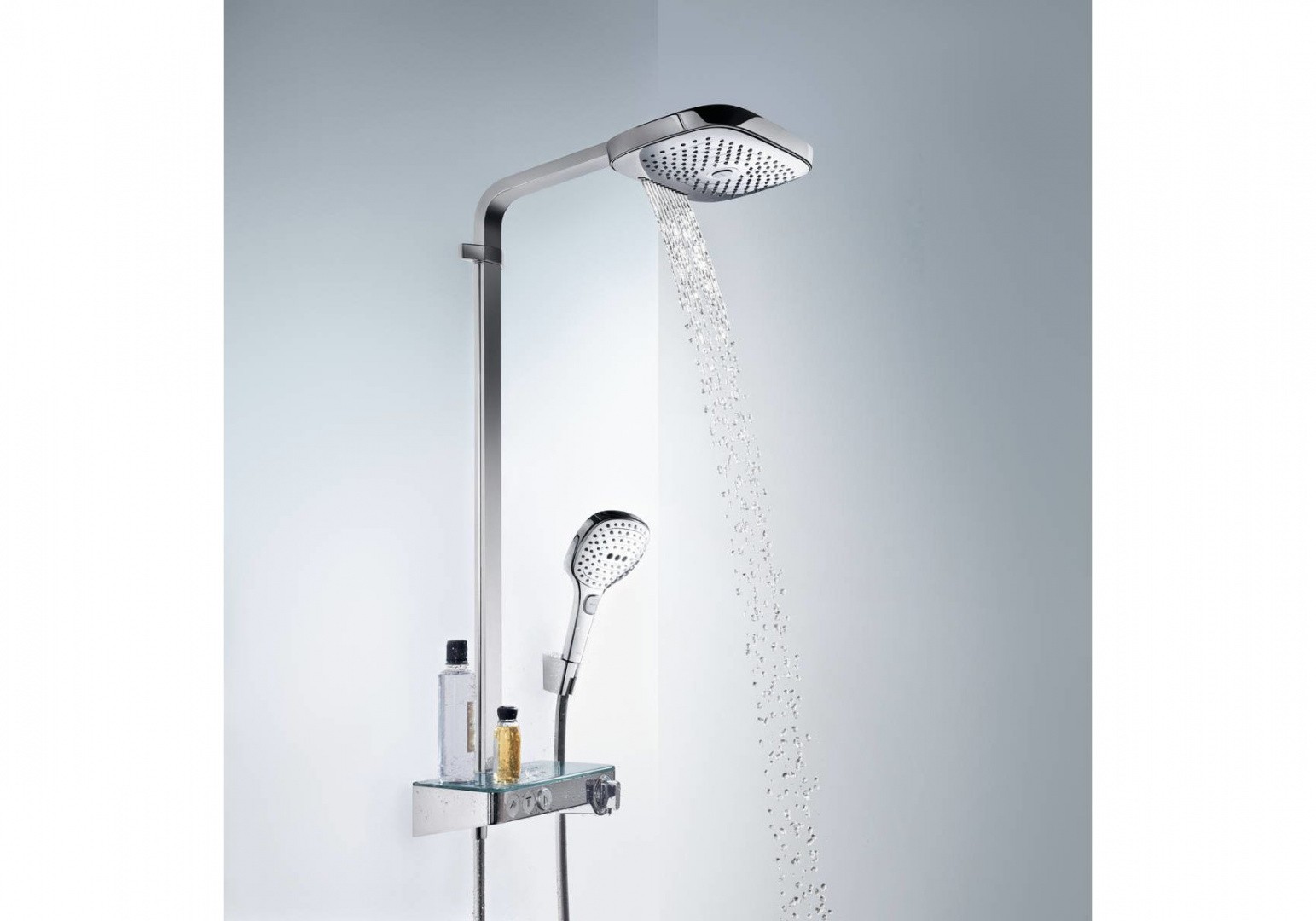Приобрести душевая система hansgrohe raindance select e 300 3jet showerpipe 27127000
