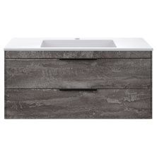 Vincea Тумба подвесная Chiara 100 см, серый камень с белой раковиной VMC-2C2100GS;VCB-13100W