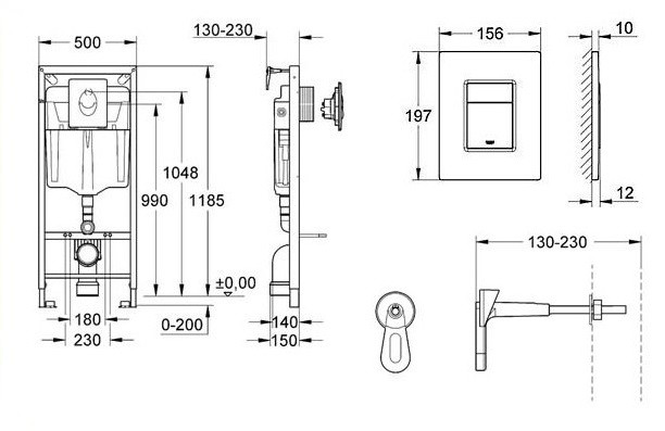Приобрести инсталляция grohe rapid sl 3 в 1 с подвесным унитазом azario nova c сиденьем микролифт 38772001+az2217