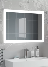 Continent Зеркало с подсветкой Relax 100х70 см, белое