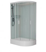 Frank Душевая кабина F412/1L White средний поддон, левосторонняя