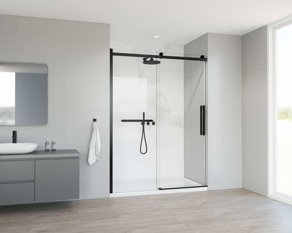 Приобрести vincea душевая дверь city 150 см, прозрачное, черное vds-1cs150clb