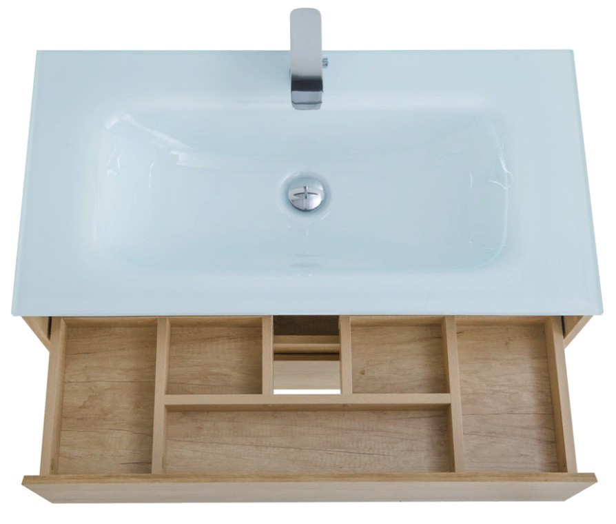 Приобрести тумба подвесная с раковиной belbagno kraft-800-2c-so-rnn 80 см, rovere nebrasca nature
